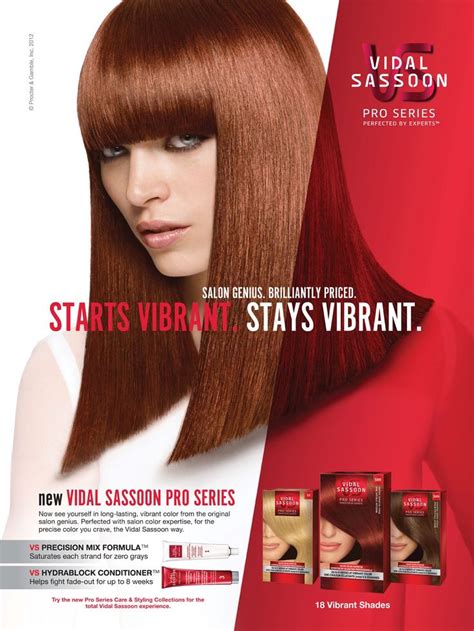 Beauty advertising // Vidal Sassoon hair products Stylist Advertising ...