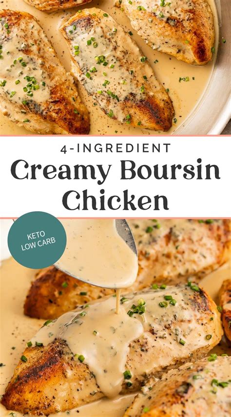 Creamy Boursin Chicken Recipe Boursin Recipes Boursin Chicken Recipes