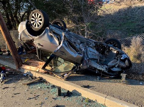 Pleasanton Collision Causes Car To Flip Over Hit Electric Pole Ppd