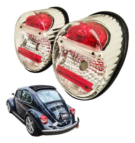 Par Calaveras Cristal Vw Sedan Vocho Varios Colores