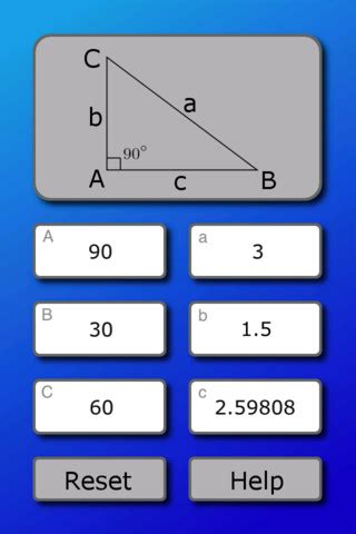 Right Triangle Calculator App for iPad - iPhone - Utilities