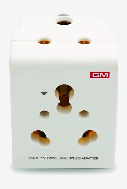 Buy GM 3050 16A Multi Plug Adapter White Online At Best Prices Tata