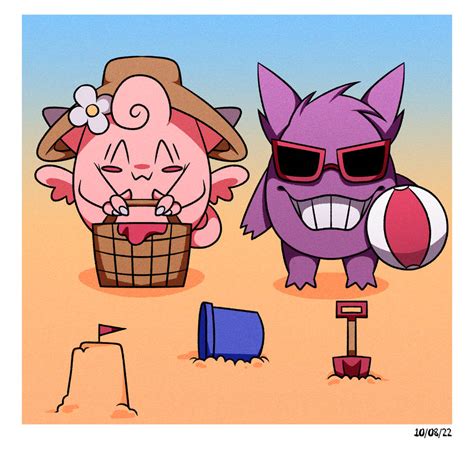 gengar and clefable by cryptidhermit on DeviantArt