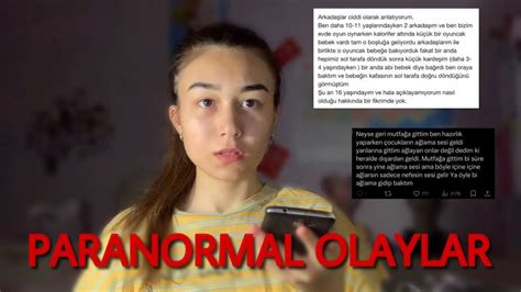 YAŞANMIŞ PARANORMAL OLAYLARI OKUDUM Uyuyamama garantili YouTube