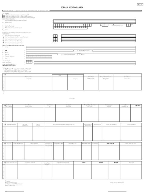 Formulir F 101 Biodata Keluarga Pdf