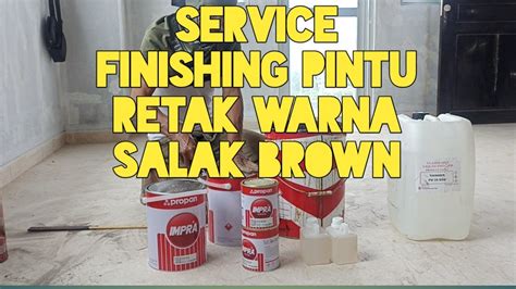 Service Pintu Retak Finishing Melamine Salak Brown Dg Bahan Propan