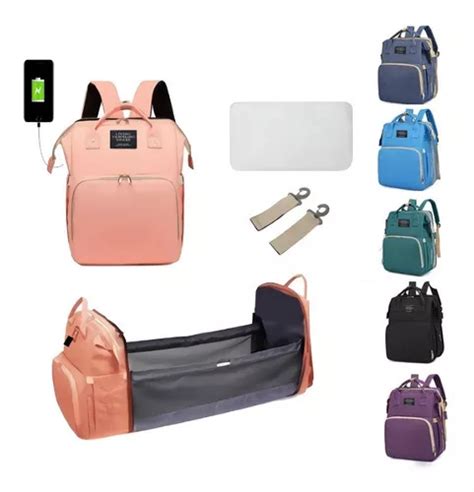 Mochila De Maternidad Para Beb S Con Cambiador Y Usb Color Rosa