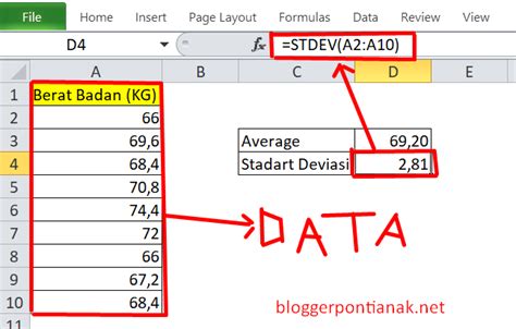 Rumus Standar Deviasi Sampel Di Excel Function Cara Cepat Menghitung