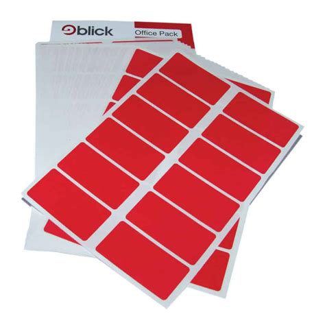 Blick Rectangular Coloured Labels Pk320 Forward Products