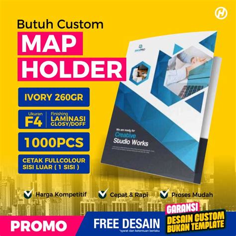 Jual CETAK MAP FOLDER STOP MAP F4 A4 Map Sekolah Kantor Custom