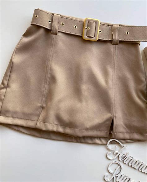 Short Feminino Alfaiataria Maya C Cinto Fernanda Ramos Store