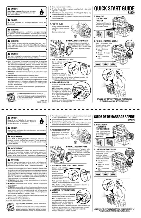 RYOBI Tools 18V 1/2 Gal. Electrostatic Sprayer - Safety Guidelines and ...