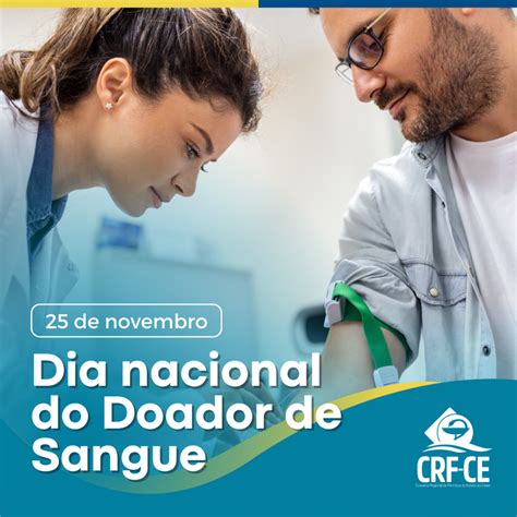 Calend Rio De Novembro Dia Nacional Do Doador De Sangue Crf Ce