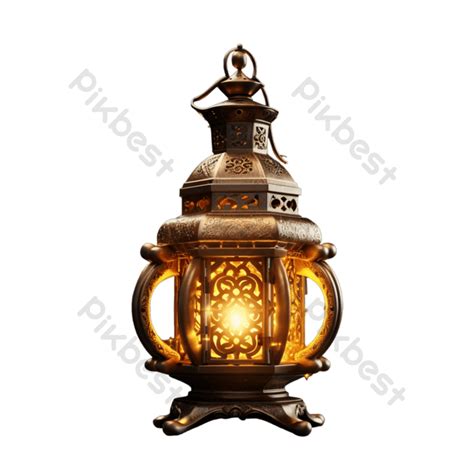 New Ramadan Lantern D Golden Ramadhan Kareem Islamic Lamp Png Images