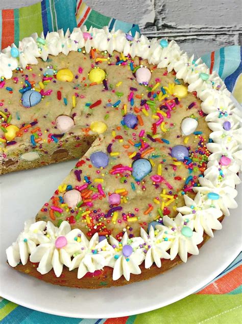 Cadbury Mini Eggs Easter Cookie Cake Recipe Lola Lambchops