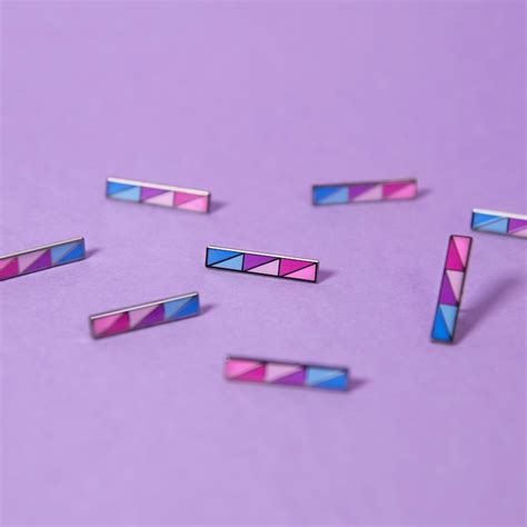 Bisexual Bar Pin Subtle Bi Pride Flag Accessory Lgbt Lesbian Etsy Uk