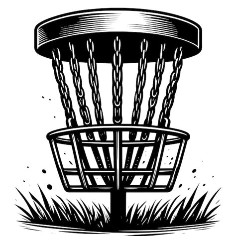 Disc golf basket elements vector silhouette | Premium AI-generated vector