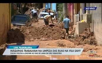 Link Vanguarda Máquinas trabalham na limpeza das ruas na vila Sahy