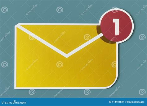 New Incoming Message Email Icon Stock Illustration Illustration Of