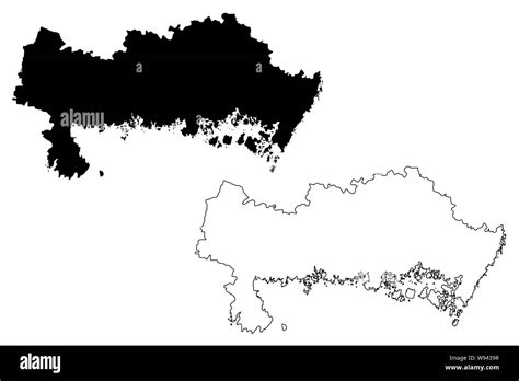 Blekinge County (Counties of Sweden, Kingdom of Sweden) map vector ...