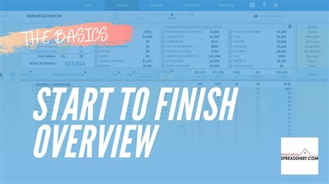 House Flipping Spreadsheet Start To Finish Youtube