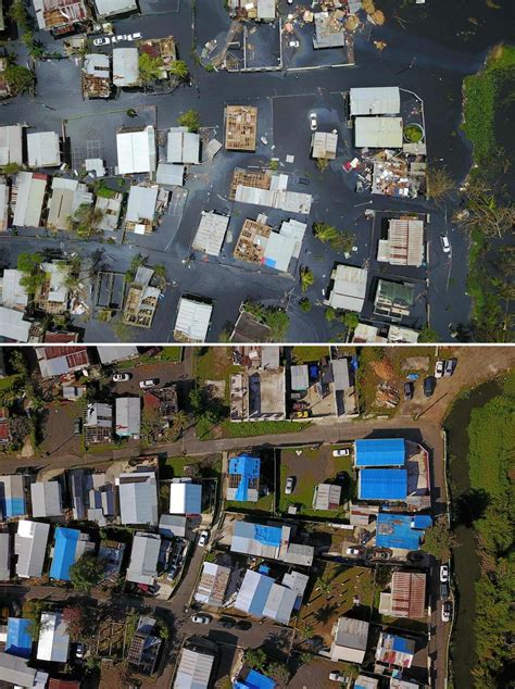 Before and after photos show Puerto Rico six months after Hurricane Maria