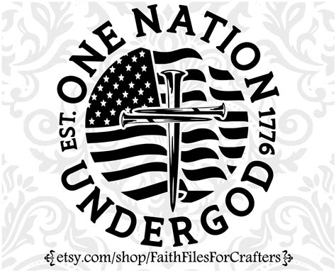 One Nation Under God Svg One Nation Under God Shirt Svg One Etsy