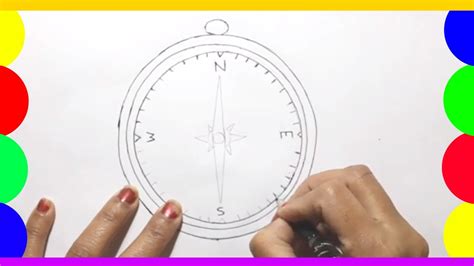 Magnetic Compass Drawing Easy - harcines