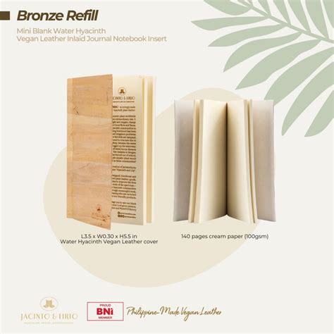 Jacinto & Lirio Bronze Kwaderno Notebook Refill (Plain) | Shopee Philippines