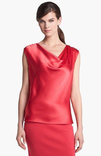 St John Collection Cowl Neck Liquid Satin Top Nordstrom Pretty