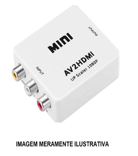 Somos Importador E Distribuidor De Adaptador Conversor Av Rca Para Hdmi