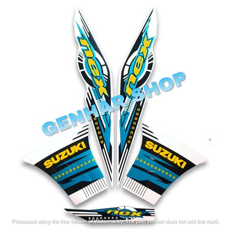 STIKER STRIPING LIS MOTOR SUZUKI NEX 2013 SEPASANG STANDAR FULL SET