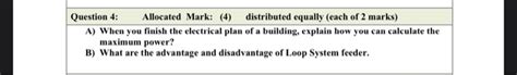 Solved Question Allocated Mark Distributed Equally Chegg
