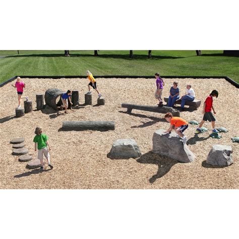 6 Half Log Balance Beam Discount Playground Supply