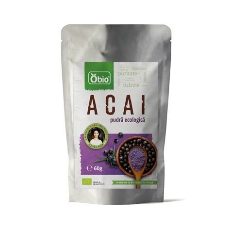 Pulbere Bio De Acai 60 G Obio Bebe Tei