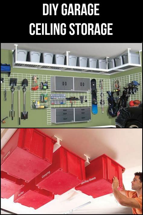 Incredible DIY Garage Ceiling Storage Ideas - The Owner-Builder Network | Ceiling storage, Diy ...