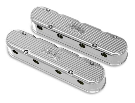 2 Piece Cast Aluminum Valve Cover Polished Finish Holley