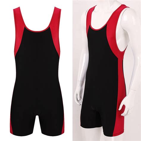 Jual Preorder New Contrast Color Wrestling Singlet Men Bodywear