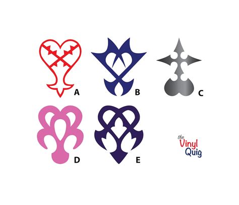 Kingdom Hearts Symbols Vinyl Sticker Heartless Nobody Etsy Australia