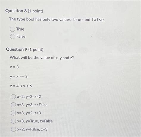 Solved Question 3 1 Point X 1 3 0 3333 What Is X True