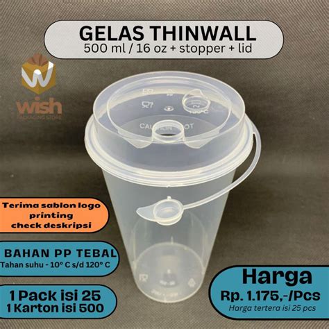 Jual Cup Pp Injection Gelas Plastik Oz Isi Pcs Shopee