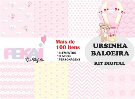 Kit Digital Ursinha Baloeira Elo7 Produtos Especiais