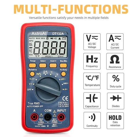 Astroai Trms Counts Digital Multimeter Multimeter Off