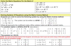 B Examples Inverses Of Matrices Finite Math