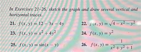 Solved In Exercises 2126 Sketch The Graph And Draw Several Chegg