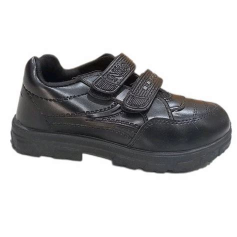 Polymer Boys Black Double Velcro School Shoes at Rs 160/pair in Rajkot ...