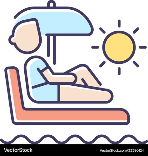 Vacation Leave Rgb Color Icons Royalty Free Vector Image