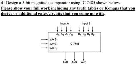 4 Design A 5 Bit Magnitude Comparator Using Ic 7485 Shown Below