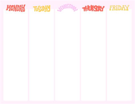 Weekday Planner Template | PicMonkey Templates