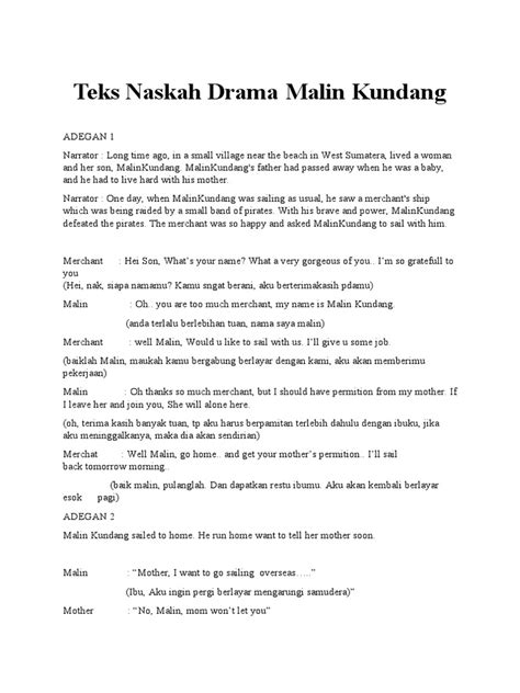 Teks Drama Malin Kundang Pdf